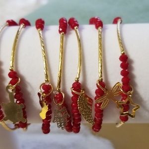 14k gold plated Handmade Semanario Bracelet set